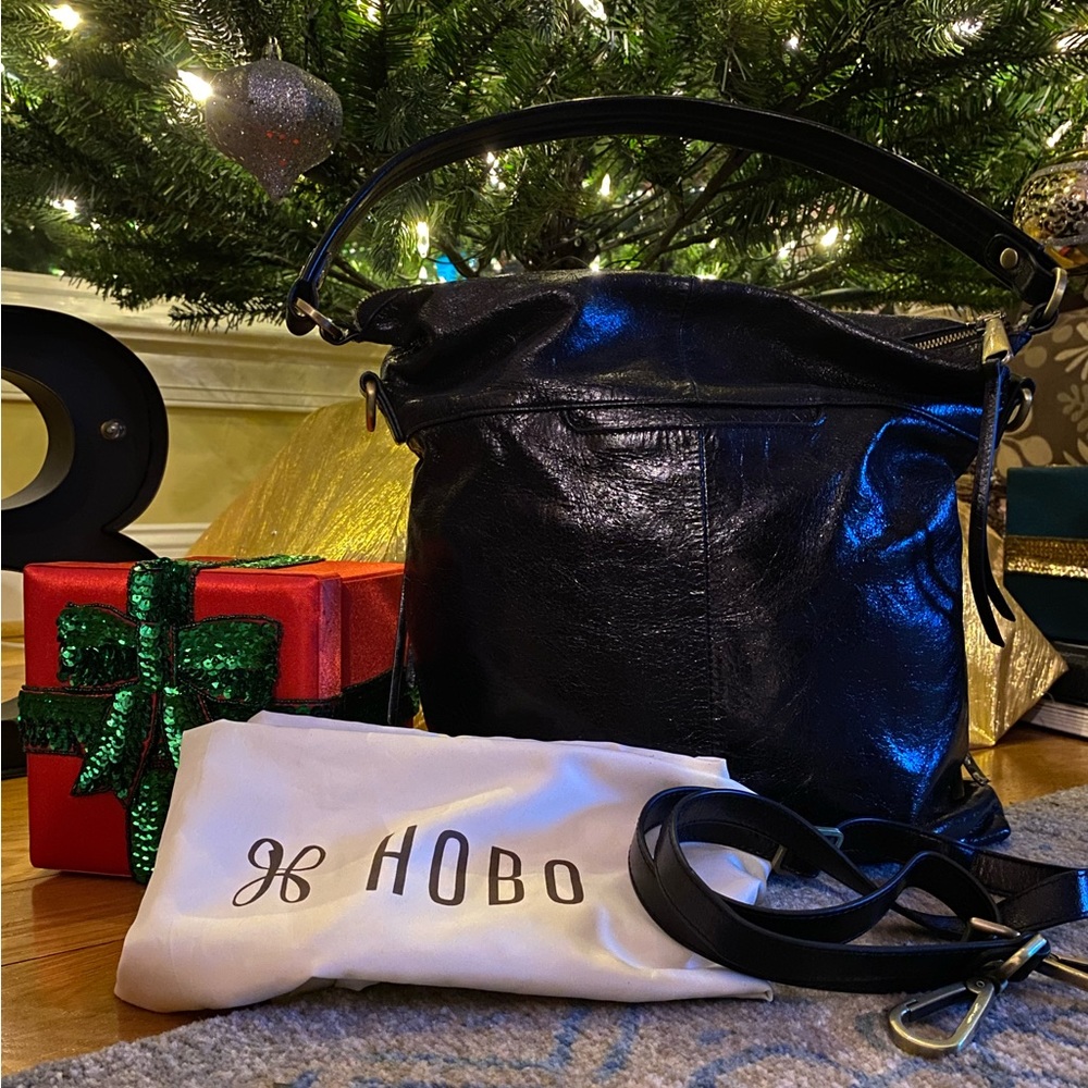 Original, vintage, real leather “Explorer” HOBO brand handbag/crossbody/purse